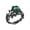 Black, variant on Fairy Rings for Women Gemstone CZ Vine Leaf Alt Whimsy Fantasy Green Cubic Zirconia Stainless Steel Dainty Witchy Vintage Promise Forest Personalized Jewelry Gold Plated Size 9