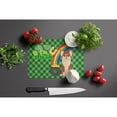 thumbnail image 3 of Longhaired Chocolate and White Chihuahua St. Patrick's Day Glass Cutting Board Large 12 in x 15 in, 3 of 5