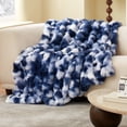 thumbnail image 2 of Amelie Home Faux Rabbit Fur Throw Blanket – Soft Plush Bubble Texture for Couch or Bed, 2 of 5