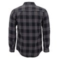 thumbnail image 2 of Men’s Premium Cotton Button Up Long Sleeve Plaid Comfortable Flannel Shirt (#4 - Grey/Black, 2XL), 2 of 2