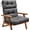 Grey, variant on High Back Chair Cushion, Indoor Outdoor Memory Foam Chair Cushion with Ties for Adirondack and Rocking Chair, Waterproof Replacement Patio Cushion for Chair (Oxford Blue)