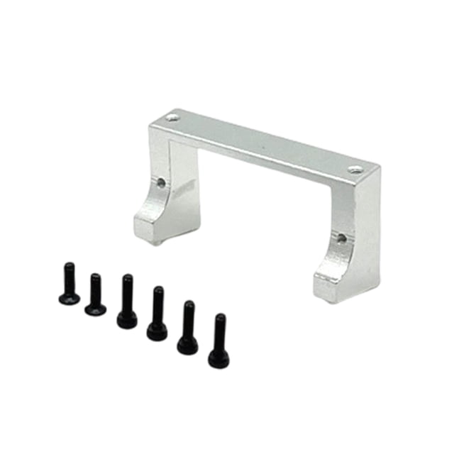 MERIGLARE RC Servo Mount, Servo Seat for 244016, Spare Part, Fixed Holder, Metal, 1:24 Scale, Easy Assembly, Model Car, DIY, Modification Silver