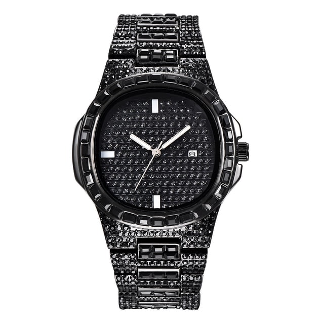 Reloj de cuarzo para hombre, reloj de pulsera de acero para hombre, reloj de diseño clásico de moda dorado para hombre