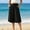 Black, variant on Women's Linen Cropped Wide Leg Pants Elastic Waist Casual Palazzo Trousers with Pockets Navy L