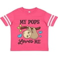 thumbnail image 3 of Inktastic My Pops Loves Me with Sloth and Hearts Boys or Girls Toddler T-Shirt, 3 of 5