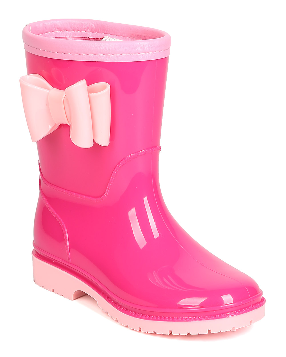 Jelly Beans EC05 Girl Jelly Round Toe Pull On Bow Rain Boot (Toddler