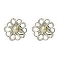 thumbnail image 2 of Sonducket Bufanda anillo elegante chal Clip oro plata bufandas hebilla con diamantes de imitación estilo moderno Heronsbill regalos para mujeres plata 2piezas, 2 of 6