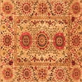 thumbnail image 1 of Ahgly Company Indoor Square Abstract Orange Modern Area Rugs, 4' Square, 1 of 4