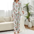 thumbnail image 2 of HPINK-T Womens Pajamas Set Christmas Gnomes Winter Soft Long Sleeve Sleepwear Button Down Nightwear Pj Lounge Sets, 2 of 6