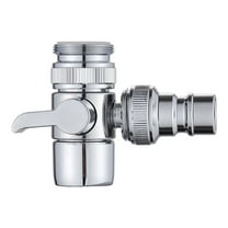 Meiiso Universal Faucet to Hose Adapter, Sink Water Diverter, High-Flow Brass Diverter Valve, Stainless Nozzle Heating System Component, Tool-Free Plumbing Connector