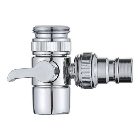Meiiso Universal Faucet to Hose Adapter, Sink Water Diverter, High-Flow Brass Diverter Valve, Stainless Nozzle Heating System Component, Tool-Free Plumbing Connector