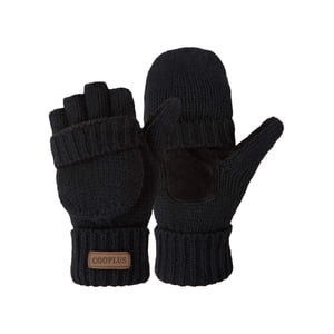 Cooplus Winter Wool Convertible Fingerless Gloves