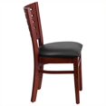 thumbnail image 2 of Flash Furniture Chaise de Restaurant Rembourrée Darby en Acajou et Noir, 2 of 4