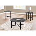 thumbnail image 1 of Monarch Specialties Table Set, 3pcs Set, Coffee, End, Side, Accent, Living Room, Metal, Laminate, Black, Contemporary, Modern, 1 of 3