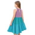 thumbnail image 6 of Girl's Dresses Sleeveless Tiered Swing A-Line Cute Midi Casual Sundress, 6 of 6