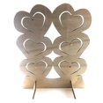 thumbnail image 5 of Carrito de dulces de madera con forma de corazón hueco para exhibir en la pared, suministros para fiestas de cumpleaños, baby shower y decoración de bodas., 5 of 5