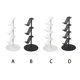 thumbnail image 5 of Yuarrent Estante de almacenamiento Soporte remoto Soporte para controlador Soporte para auriculares de conveniencia de mano de obra fina Almacenamiento y organización del hogar Negro cuatro capas, 5 of 6