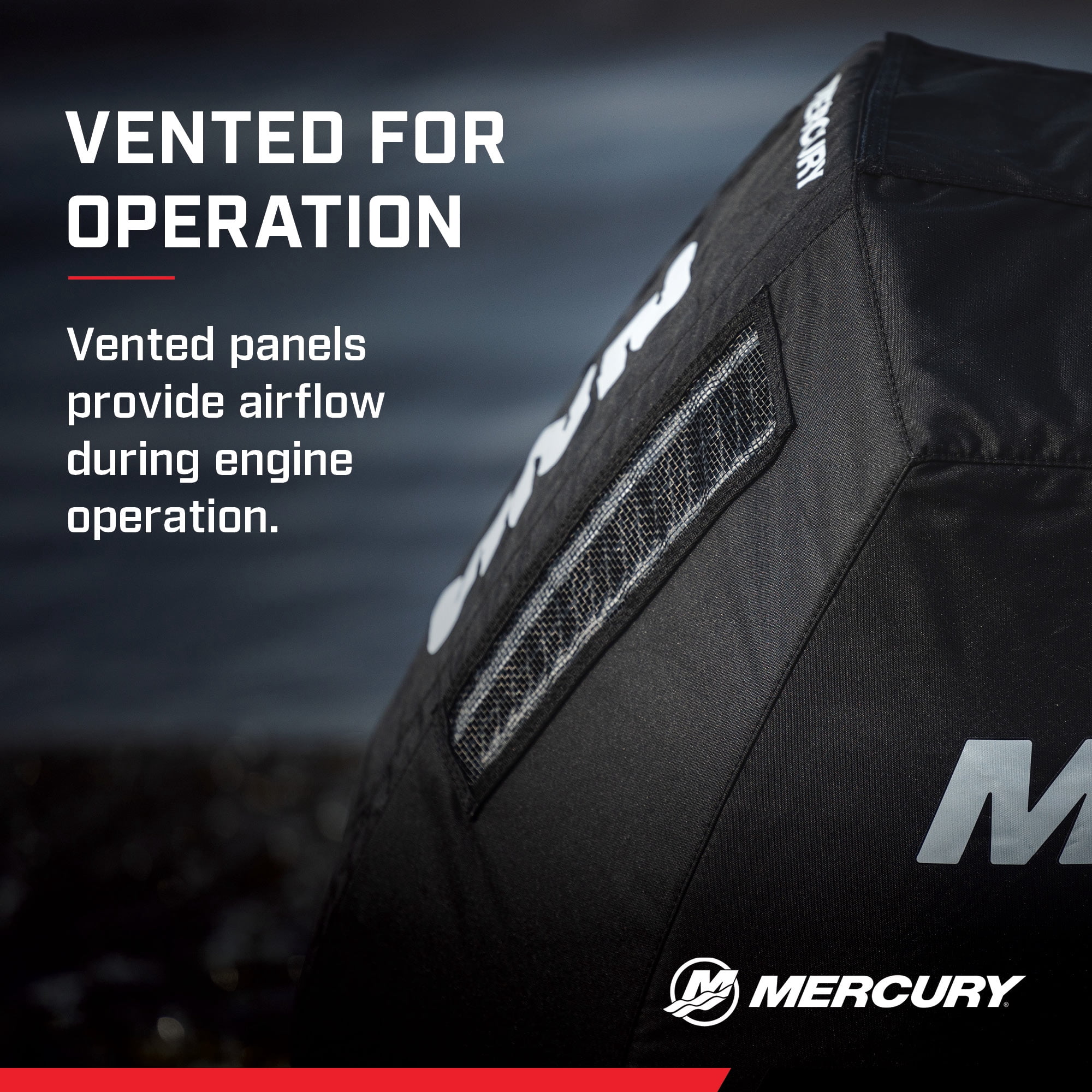 Mercury 8M0228532 3.4L V6 175hp Pro XS Outboard Vented Splash Cover