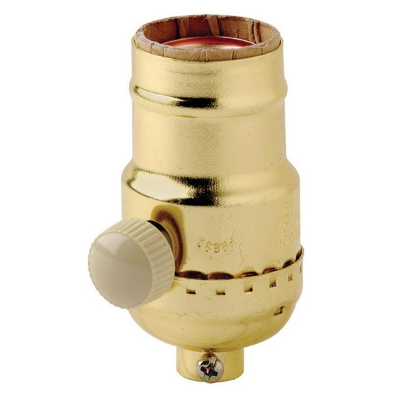 TABL LAMP SOCKT DIMR BRS (Pack of 1)