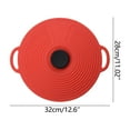thumbnail image 3 of Wovilon Kitchen Gadgets Silicone Fresh-Keeping Cover Spill-Proof Leak-Proof Dust-Proof Silicone Pot Cover Tableware Silicone Pot Cover Oil Cover, 3 of 6
