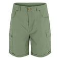 thumbnail image 4 of Womens Hiking Cargo Shorts, Summer Outdoor Work Shorts Casual Trendy Hiking Outfits Comfy Cargo Shorts Vacation Outfits Loose Fit Wide Leg Shorts Lightweight, Green S, 4 of 6