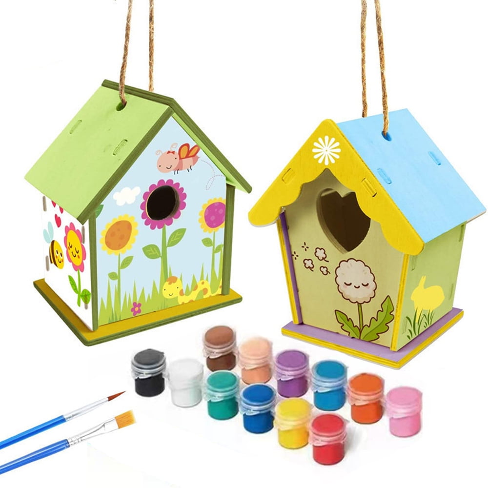 Arts and Crafts for Kids, DIY Bird House Kits for Kids to Build and