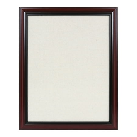 30% Linen - Kate and Laurel Dandridge Framed Linen Fabric Pinboard, 24 X 30 Cherry Finish