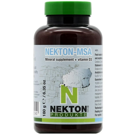 NEKTON-MSA High Grade Mineral Supplement for Birds, Reptiles & Amphibians 6.35oz (180g)