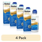 (4 pack) Contact Lens Solution by Boston Simplus, for Gas Permeable Contact Lenses, 3.5 Fl Oz