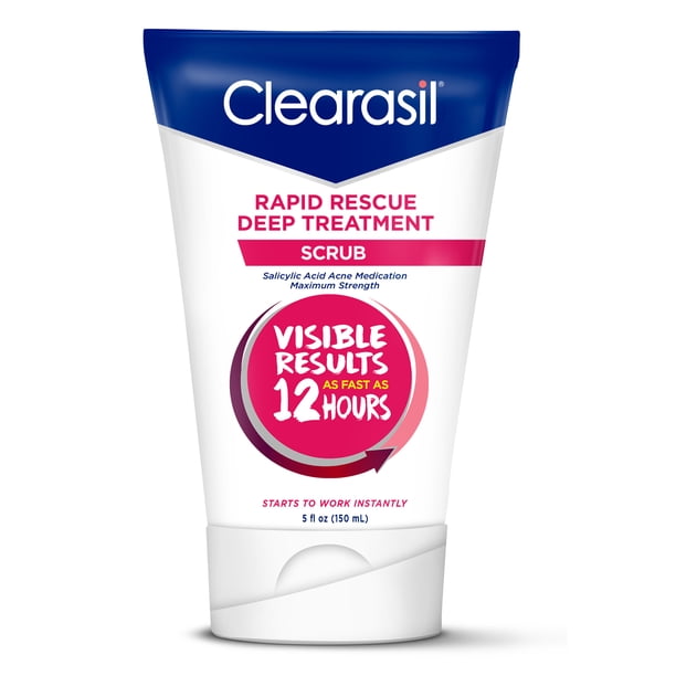 Acne Treatment Scrub Clearasil Rapid Rescue Deep Treatment Scrub with
