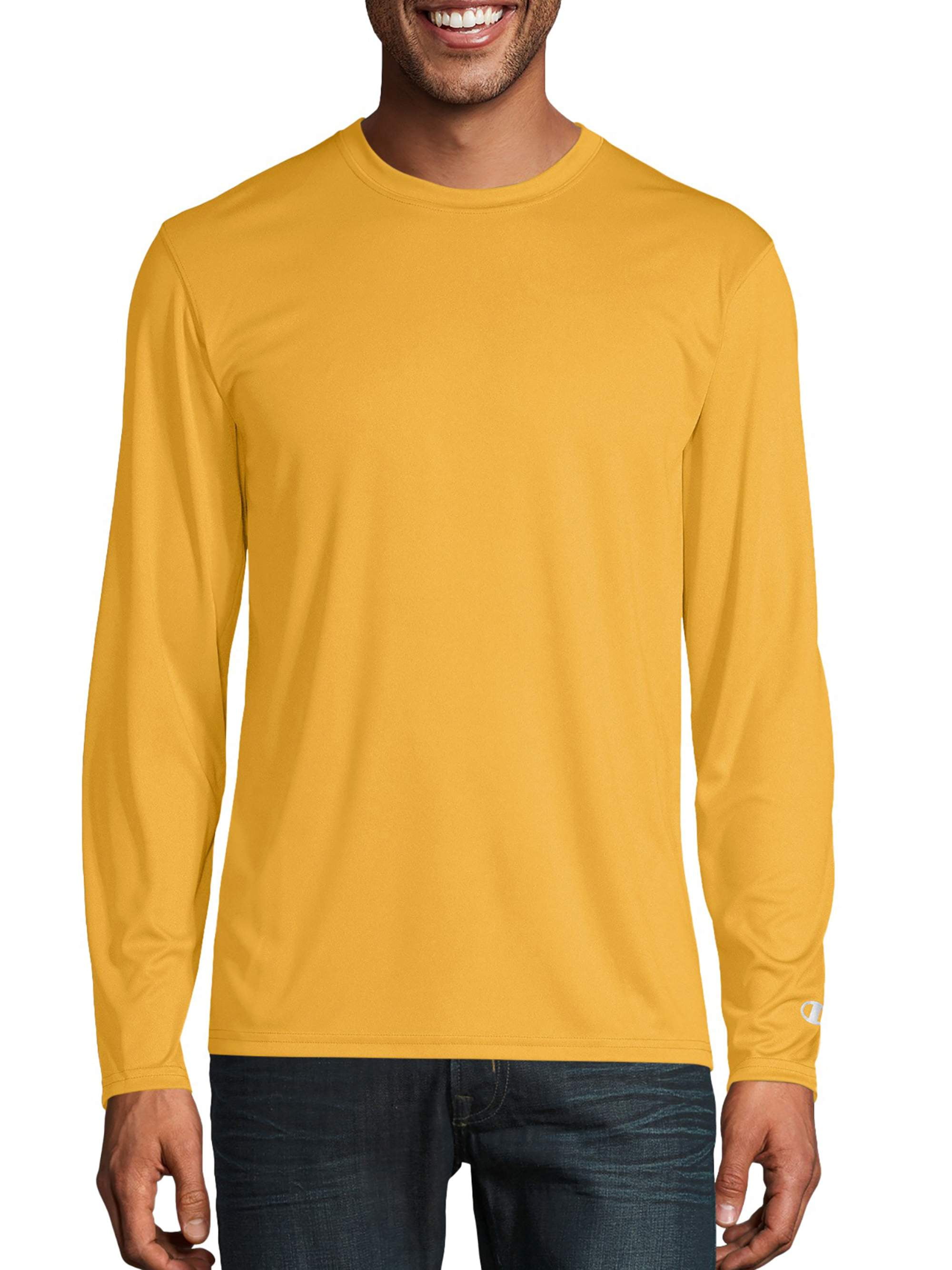 yellow champion long sleeve shirt