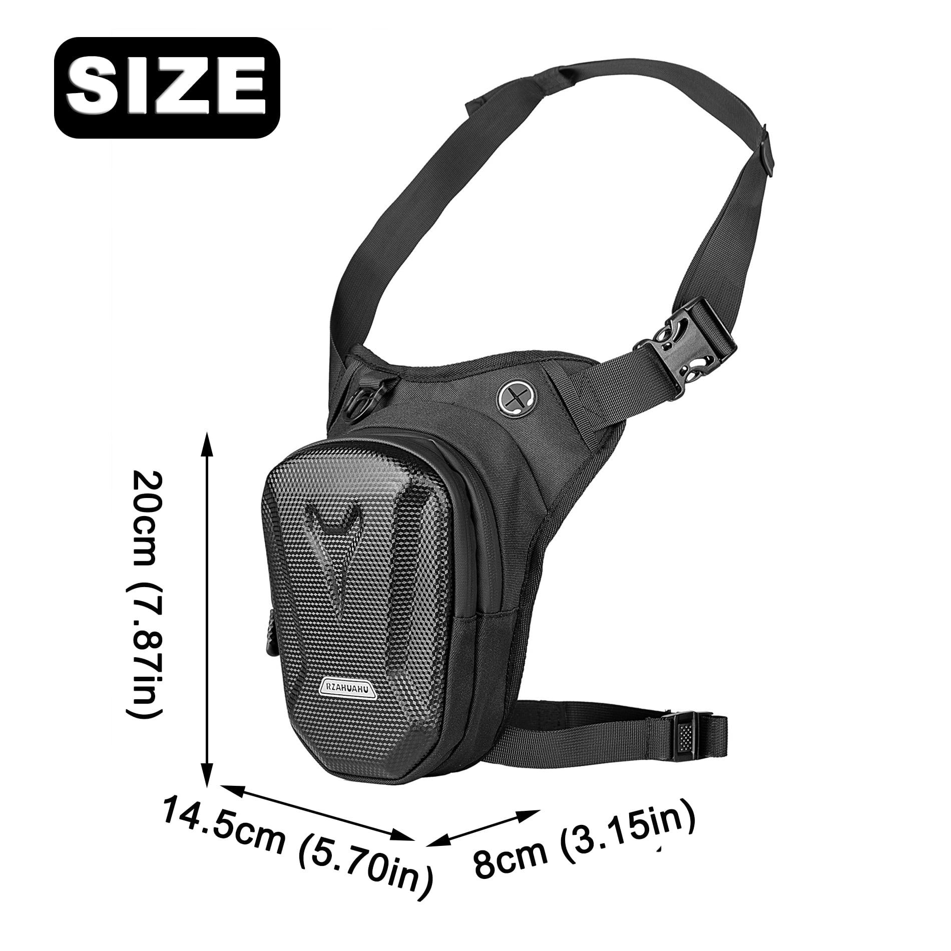 Motorcycle Waist Pack,Drop Leg Bag,Motorcycle Hiking Waist Pack for Men Women EVA Hard Shell Waterproof Waist Bag Fanny Pack for Men Women Bike Riding Hiking Cycling