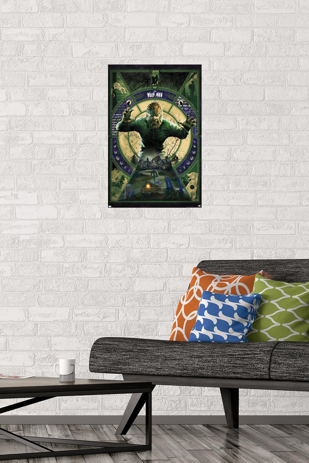 The Wolf Man - Illustration Wall Poster, 14.725" x 22.375"