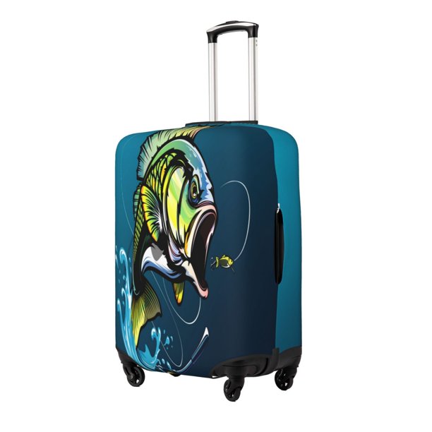 Fotbe Largemouth Bass Fish Funda Protectora para Equipaje, Antirrayones y Resistente a la Suciedad, Compatible con Maletas de 18 a 32 Pulgadas-Large