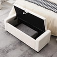 thumbnail image 2 of GZXS Flip-Top Upholstered Storage Ottoman Bench with Tufted Lid & Solid Wood Frame - 48"L x 18.7"W x 17.25"H, Easy Assembly for Bedroom/Entryway/Living Room, Chenille Fabric, Beige, 2 of 8