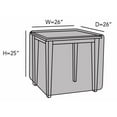 thumbnail image 2 of Covermates Square Patio Accent Table Cover - Patio Outdoor Furniture Cover, Water Resistant Outdoor Ottoman/Side Table Cover, Elite 300D Polyester, 26W x 26D x 25H, Charcoal, 2 of 8