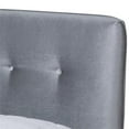 thumbnail image 4 of Bowery Hill Silver Grey Velvet King Size Platform Bed, 4 of 9