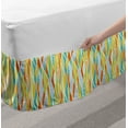 thumbnail image 2 of Abstract Bed Skirt, Waving Vertical Colorful Lines Zigzags Polka Dots Flowers Raindrops Surreal, Elastic Bedskirt Dust Ruffle Wrap Around for Bedding Decor, 4 Sizes, Multicolor, by Ambesonne, 2 of 2