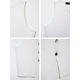 thumbnail image 4 of Womens Sleeveless Cropped Sweater Vest Summer Trendy Knit Crop Tank Tops Crewneck Button Y2K Going Out Top White M, 4 of 9