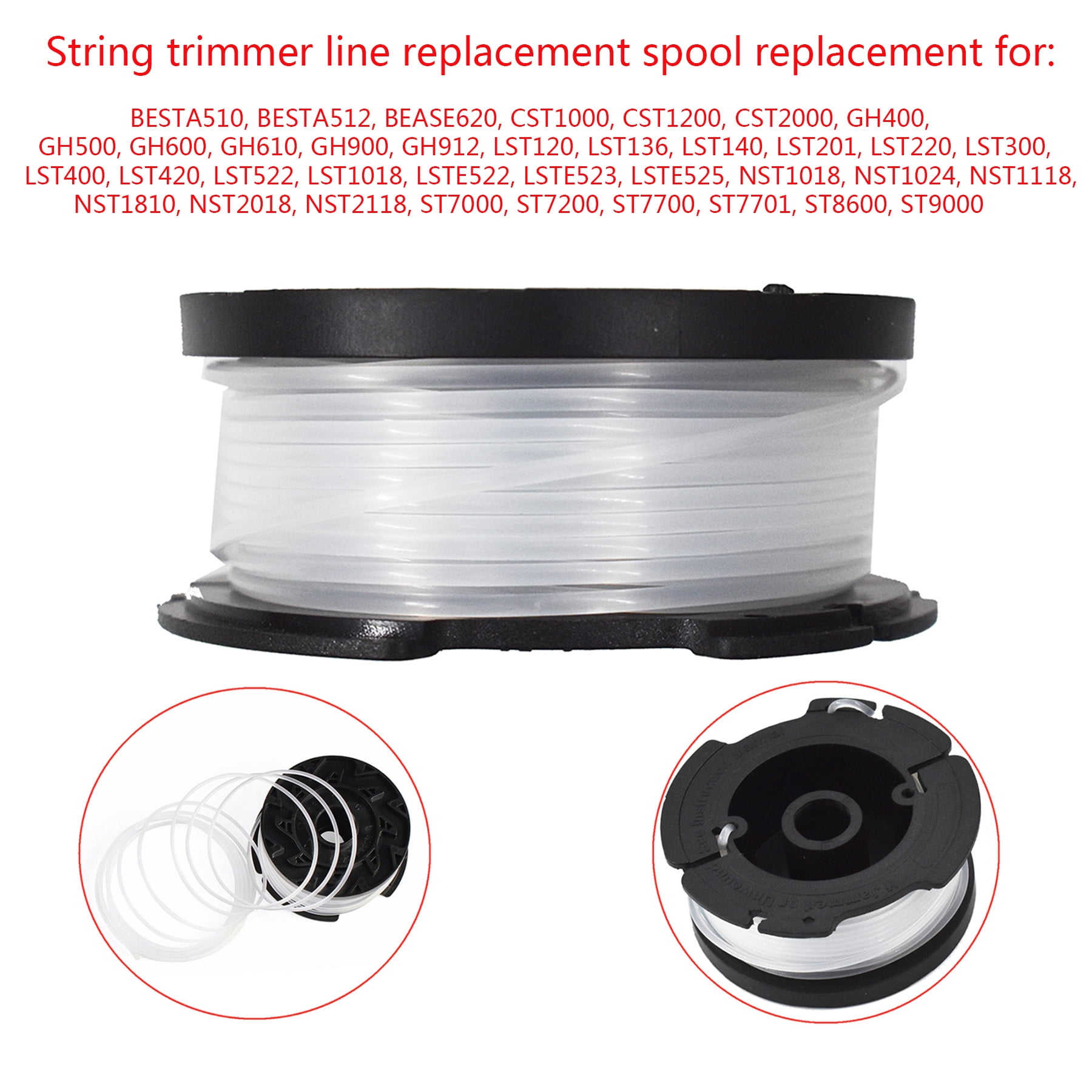 Replacement Trimmer Line Spool For BESTA510 BESTA512 For Black And