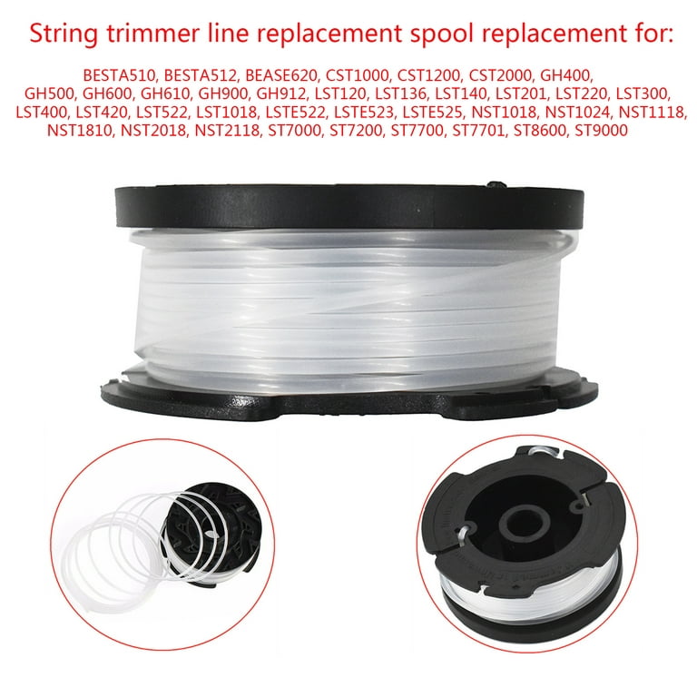 Trimmer Spool 3 Pack Cap Spring Replacement For Black Decker AF