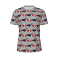 thumbnail image 5 of Wukai Dachshund Dog Heart Print Men's Short-Sleeved Mesh T-Shirt,Quick-Dry Short Sleeve Workout T-Shirt-Small, 5 of 8
