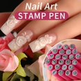 thumbnail image 3 of 15/26pcs Nail Art Stamp Pen Set with Simple Design Nail Art Pen Set Flower Nail Stamp Pen Stamping Plate Nail Art Stamper (26pcs plastic), 3 of 6