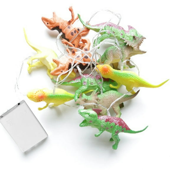 A Dinosaur Led String Lights, 150Cm Battery Operated Shape Lights For Kids Room Decor, Birthday Party Atmosphere, Multi-Color Plastic Toys