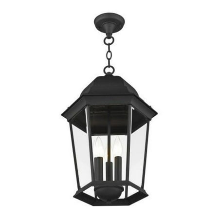 

3 Light Outdoor Pendant Lantern in Traditional Style 12.5 inches Wide By 20 inches High Bailey Street Home 218-Bel-4363004