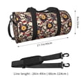 thumbnail image 2 of Pofeuu rock Skull record artist Print Travel Duffel Bag,Sports Tote Gym Bag,Shoulder Weekender Overnight Bag for Women Gym Bag, 2 of 6
