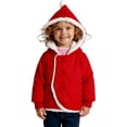 thumbnail image 4 of Toddler Fleece Jacket Children's Solid Color Hooded Fleece Jacket, Warm and Comfortable, Reinforced Button Design, Casual Warm Jacket Boys Fleece Jacket, 4 of 5