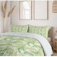thumbnail image 6 of Ambesonne Palm Leaf Duvet Cover Sets, Fresh Environment, 2-Queen, Fern Green Pale Green, 6 of 7