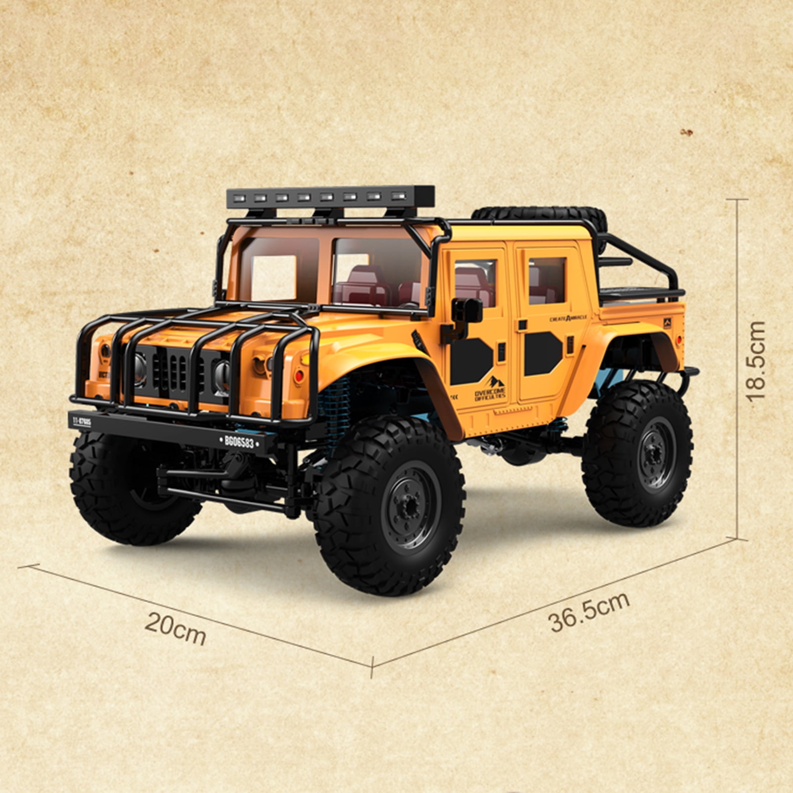Remote Control Off-Road Car with LED Light 4 Wheels Drive