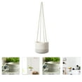 thumbnail image 3 of 1pc Linen Rope Handwoven Plant Pot Hanging Planter Decor for Home Office, 3 of 9